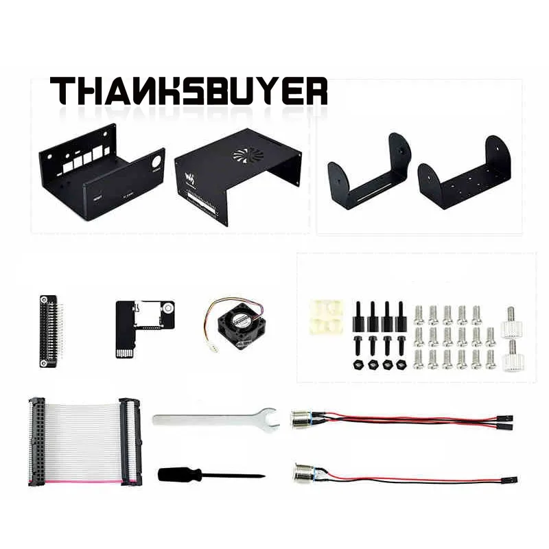 Caja de metal con soporte para cámara para Jetson Nano Developer Kit A02/B01 y Waveshare - imagen 3