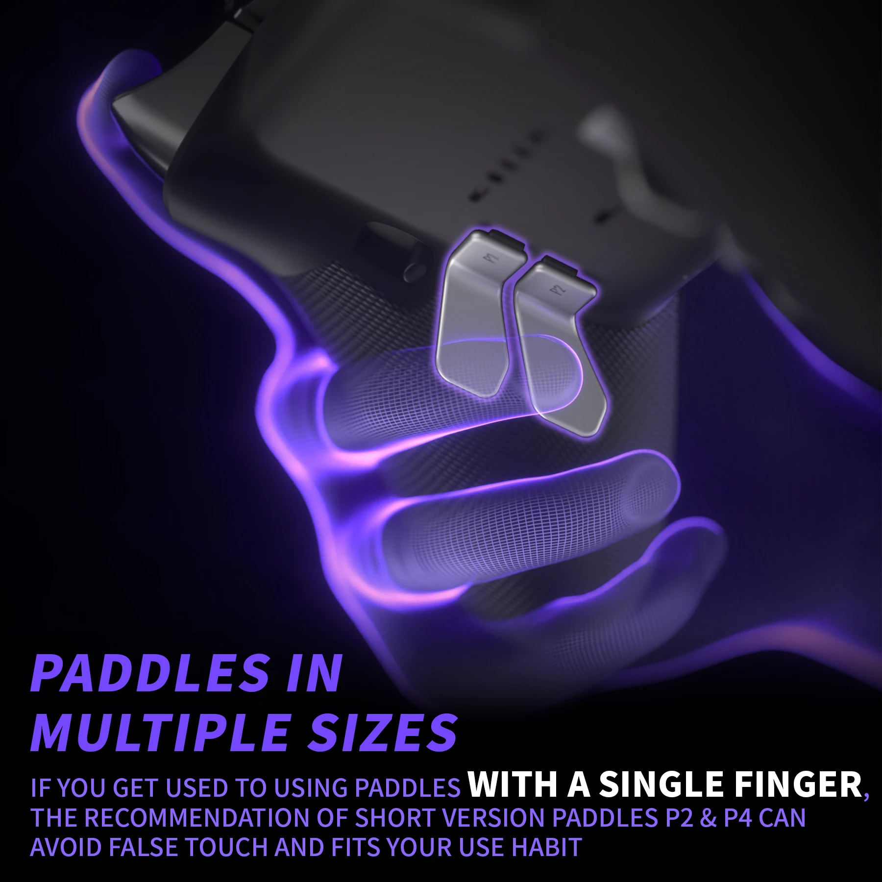 eXtremeRate Swift Paddle para Xbox Elite 1, controlador Xbox Elite 2, paletas traseras intercambiables de repuesto 6 en 1 - Negro - imagen 4