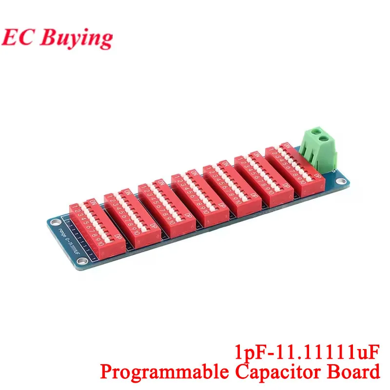 Módulo de placa de capacitancia de condensador programable 1pF-11.111uF, ocho segmentos, 10% de precisión, voltaje de resistencia de 50V