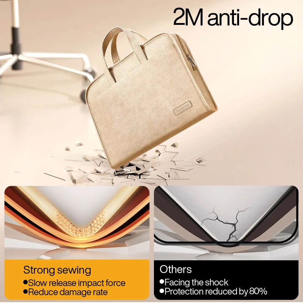 SmartDevil-Bolsa de ordenador portátil para MacBook Air de 13, 13,3, 14 y 15,6 pulgadas, bolsa de transporte a prueba de golpes para Xiaomi, Notebook y Lenovo - imagen 3
