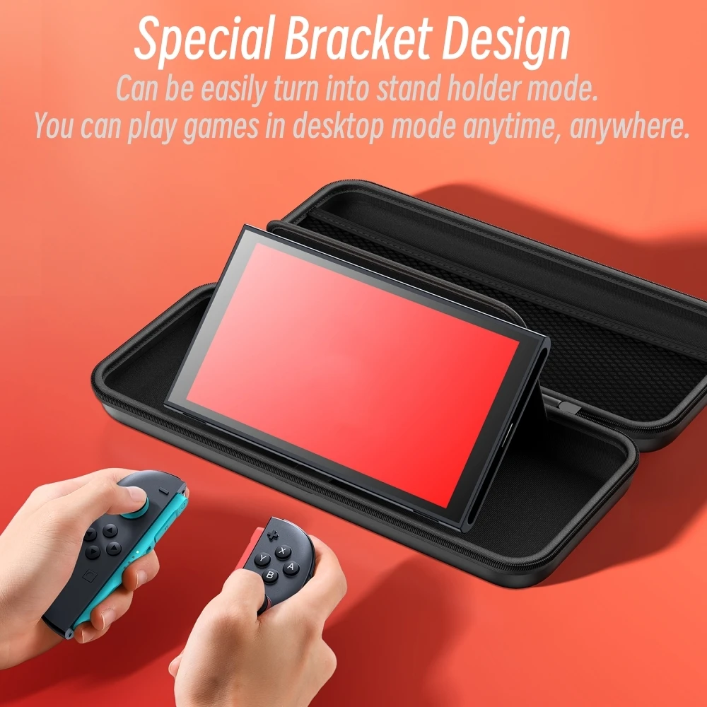 Bolso de mano portátil estilo tema de juego para Switch 2, estuche de almacenamiento grande para NS 2, bolsa de viaje con 10 ranuras para tarjetas de juego, accesorios - imagen 5