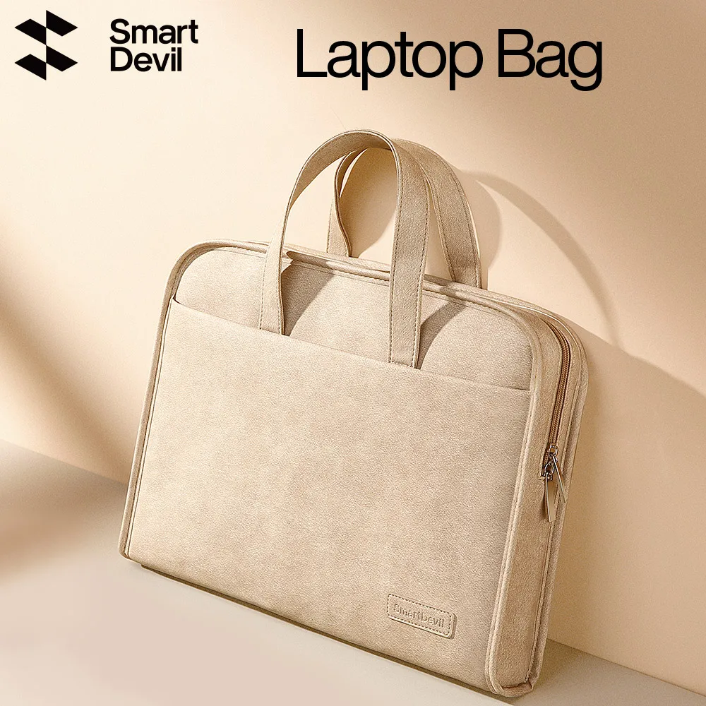 SmartDevil-Bolsa de ordenador portátil para MacBook Air de 13, 13,3, 14 y 15,6 pulgadas, bolsa de transporte a prueba de golpes para Xiaomi, Notebook y Lenovo - imagen 5