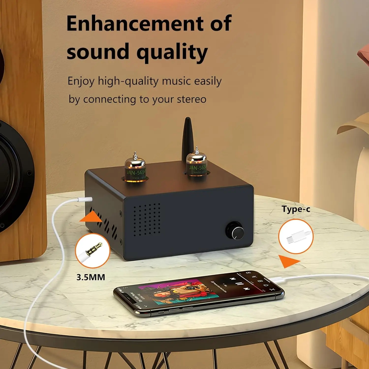 Cable conector auxiliar de Audio USB C a 3,5mm para iPhone 15TYPEC tipo a Cable de auriculares estéreo de coche de 3,5mm para iPhone16 SamsungHuawei - imagen 3