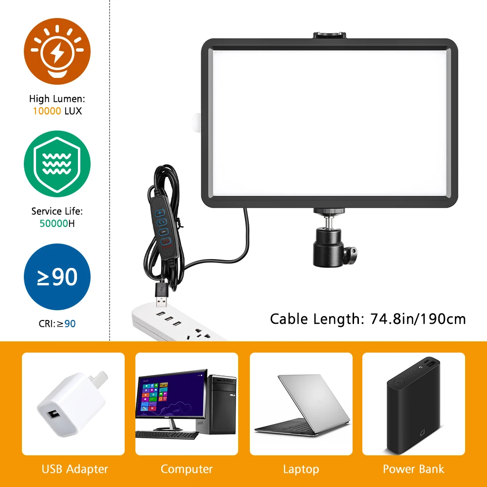 Panel de luz LED para fotografía y vídeo, iluminación con filtros RGB, Kit de lámpara de estudio fotográfico para sesión en vivo, anillo de luz con trípode, 6 pulgadas - imagen 3