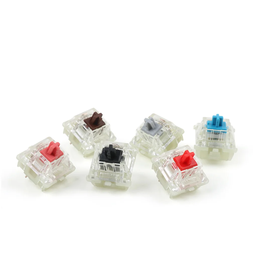 Interruptores de teclado mecánico Cherry RGB MX, marca Original, plata, rojo, negro, azul, marrón, táctil lineal, cereza transparente, interruptor SMD RGB - imagen 5