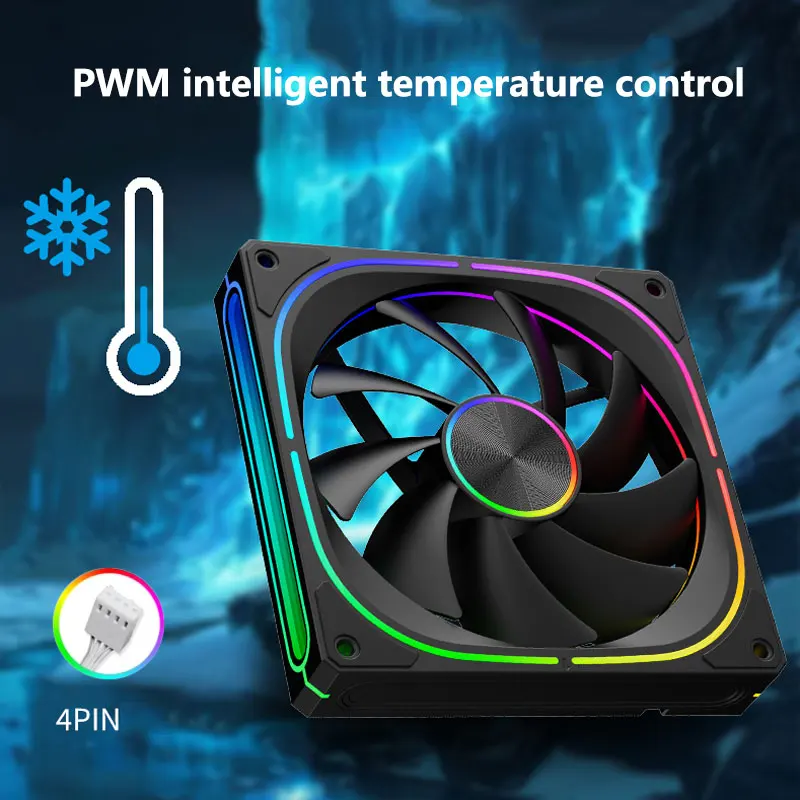 Ventilador UPSIREN PF-14 ARGB – Rodamiento Hidráulico Antivibración - imagen 3