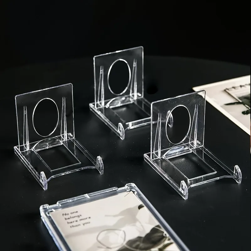 Soporte de exhibición de monedas de acrílico transparente, caballete para tarjetas, cápsula de desafío conmemorativo, estantes de soporte para medallas, 10/5/3 Uds. - imagen 3