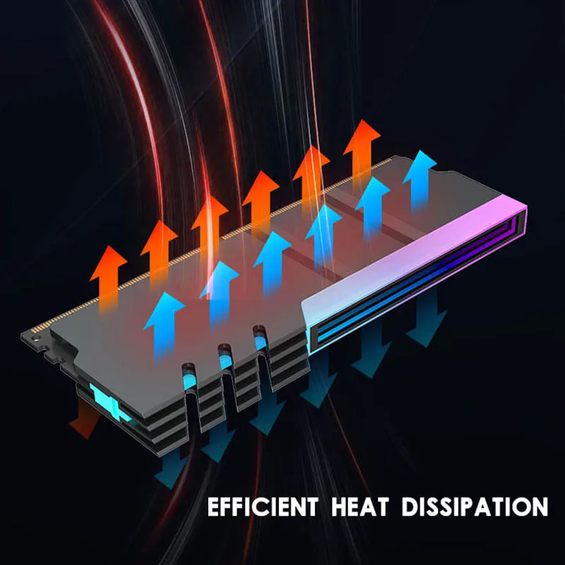 Jumpeak ordenador DDR4 DDR5 5V ARGB sincronización módulo de memoria radiador PC RGB colorido Ram enfriador disipador de calor refrigeración cuña armadura - imagen 3