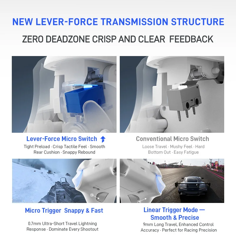 Flydigi Direwolf 4 controlador de juegos inalámbrico compatible con PC NINTENDO SWITCH Android iOS teléfono 1000 hz velocidad de orolling inalámbrica/con cable - imagen 5