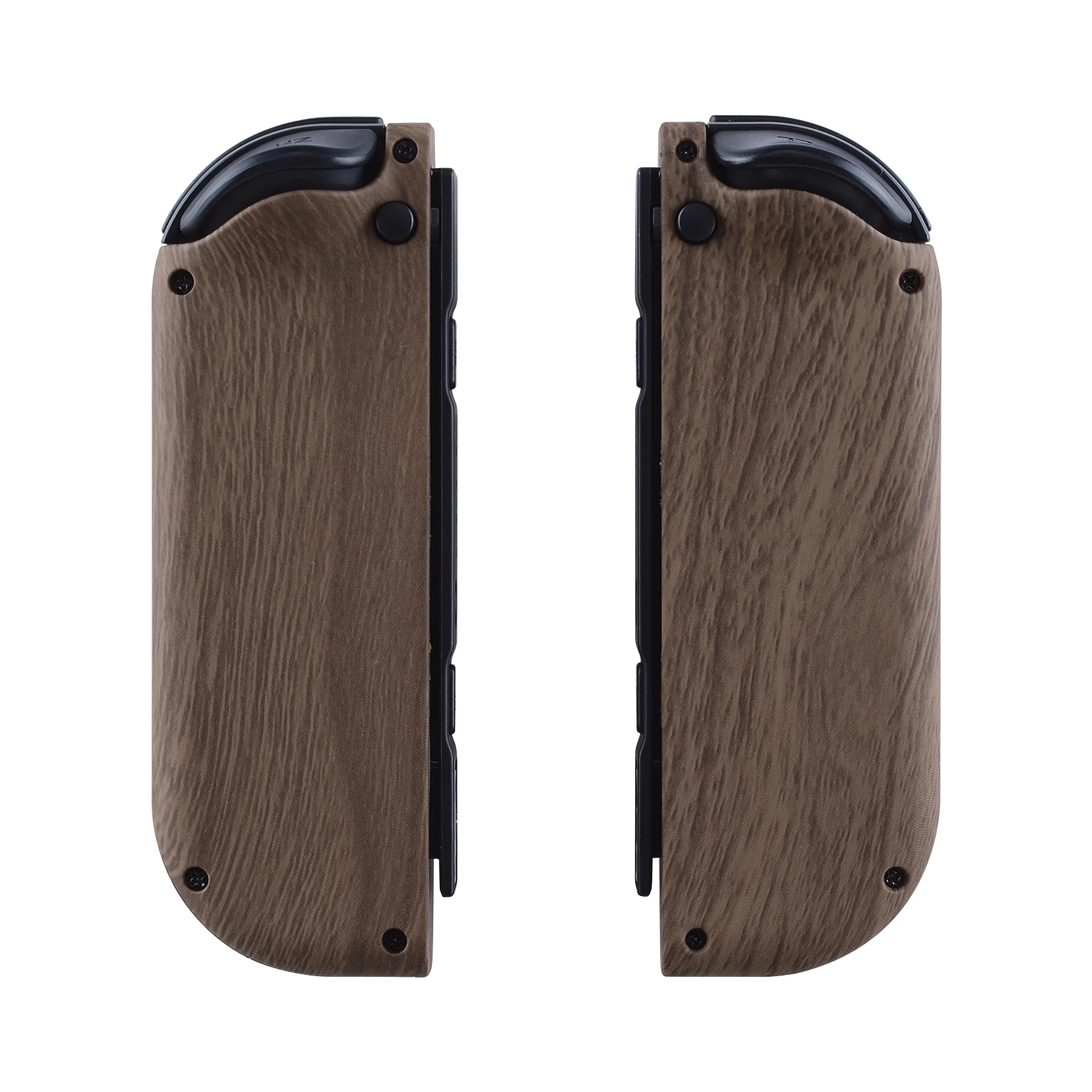 EXtremeRate-carcasa de controlador táctil suave, conjunto completo de botones para Nintendo Switch, JoyCon y OLED, grano de madera - imagen 3