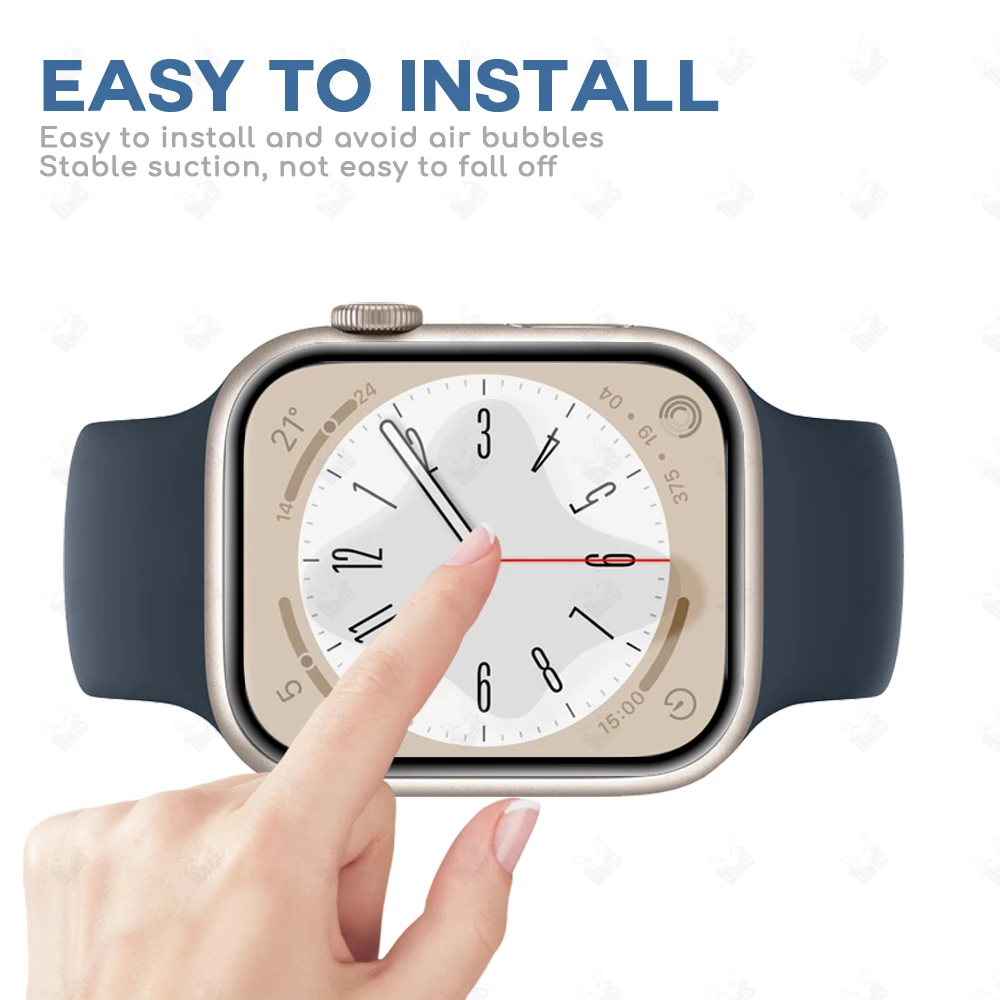 Cubierta de película protectora de vidrio de fibra suave para iWatch 8 7 6 5 4 3 2 SE película protectora de pantalla para Apple Watch Series 8 Ultra 49mm - imagen 5