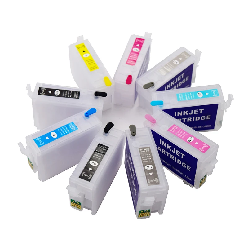 T7601 - Cartucho de tinta recargable T7609 30ML con chip permanente ARC para Epson Surecolor P600 SC-P600 - imagen 5