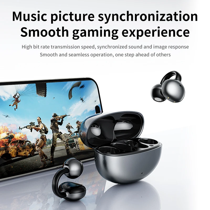 Clip de oreja inalámbrico Z72 auriculares Bluetooth auriculares deportivos no intrauditivos V6.0 reducción de ruido de música micrófono de llamada HD auriculares para juegos - imagen 4