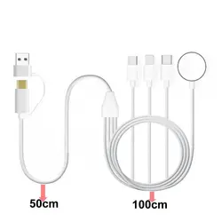 Cable Cargador 6 en 1 iPhone 15/14/13 Apple Watch Ultra AirPods