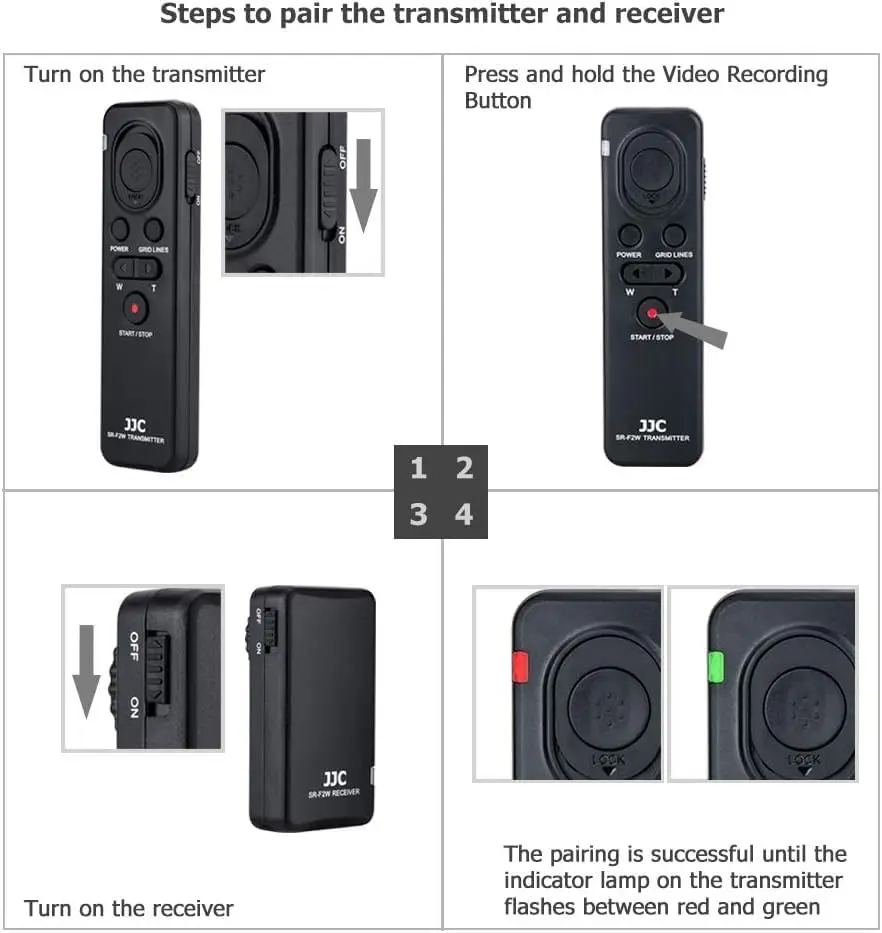 JJC-Control remoto inalámbrico para videocámara Sony HDR-CX405, reemplazo de FDR-AX33, CX440, CX455, CX675, CX900, RM-VPR1, AX43, AX53, AX100, AX700 - imagen 3