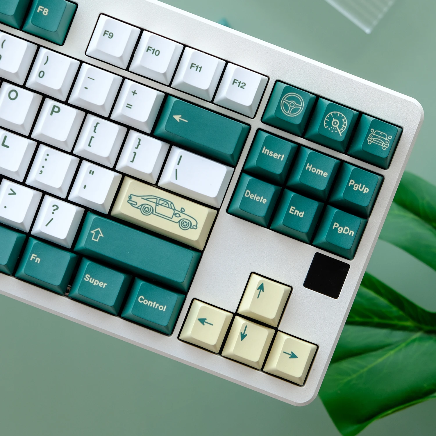 GMK-teclas verdes de carreras británicas, Teclado mecánico con tinte PBT, sublimación, perfil Cherry, para interruptor MX, 1,75u, 2U, 124 teclas - imagen 3