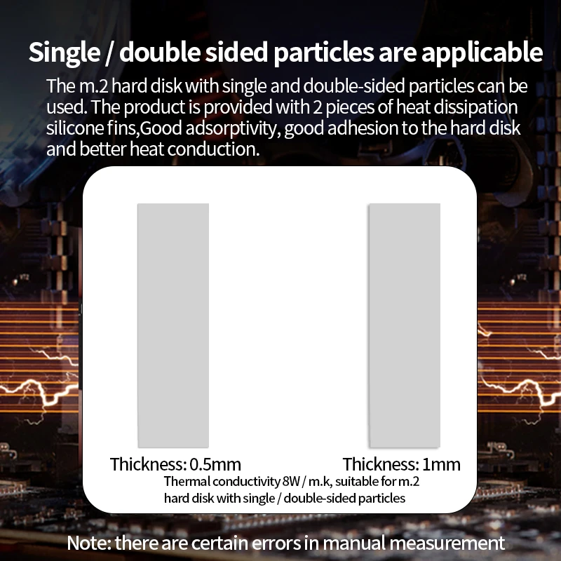 Radiador de cobre del disipador de calor SSD TEUCER M.2 NVME con almohadilla térmica de alto rendimiento - imagen 5