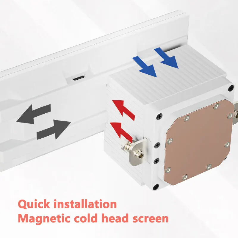 Thermalright TROFEO VISION 360 ARGB Radiador de agua fría todo en uno, pantalla LCD de 6,86 pulgadas/cabeza fría magnética/soporte LGA1851/1700 - imagen 2