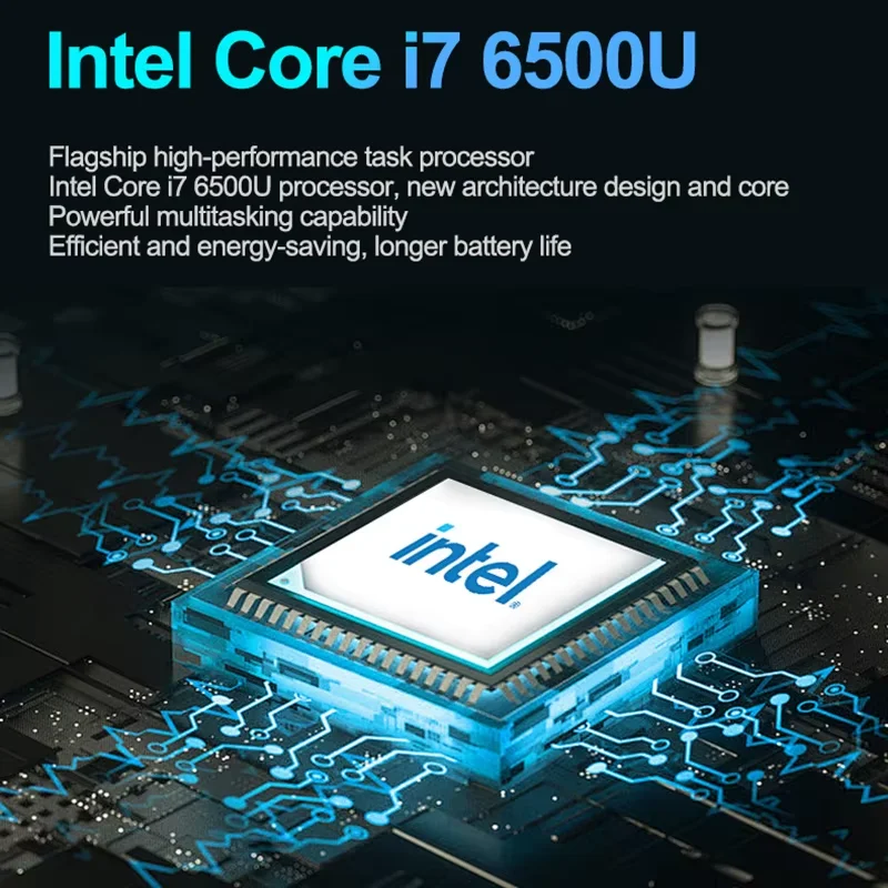 Ordenador portátil con Windows 11, computadora de 15,6 pulgadas, 1920x1080, intel Core i7 6500U, 16GB de RAM, 1TB, 2TB, SSD - imagen 3