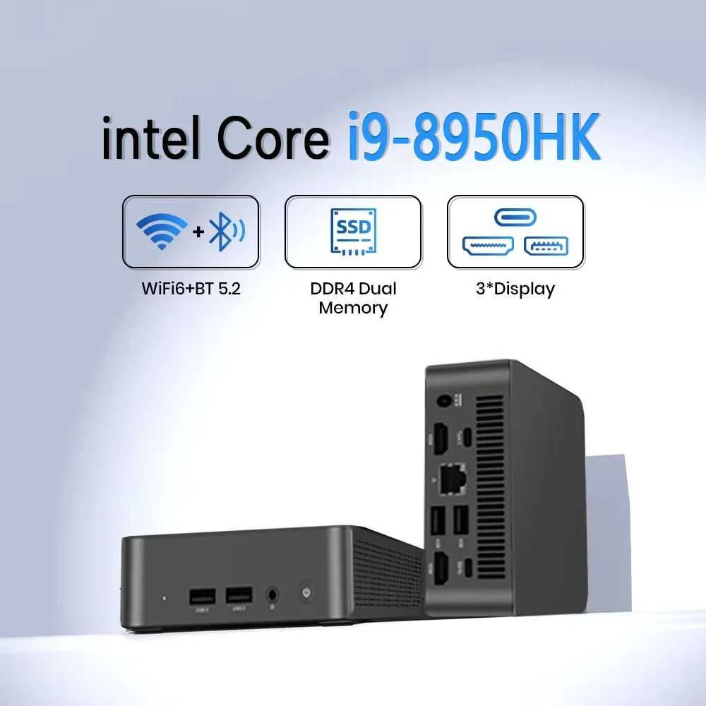 Mini ordenador portátil Intel Core i9 8950HK/N5095A, Windows 11, 16GB, DDR4, 1TB, 2TB, SSD, para juegos, 4K, HD