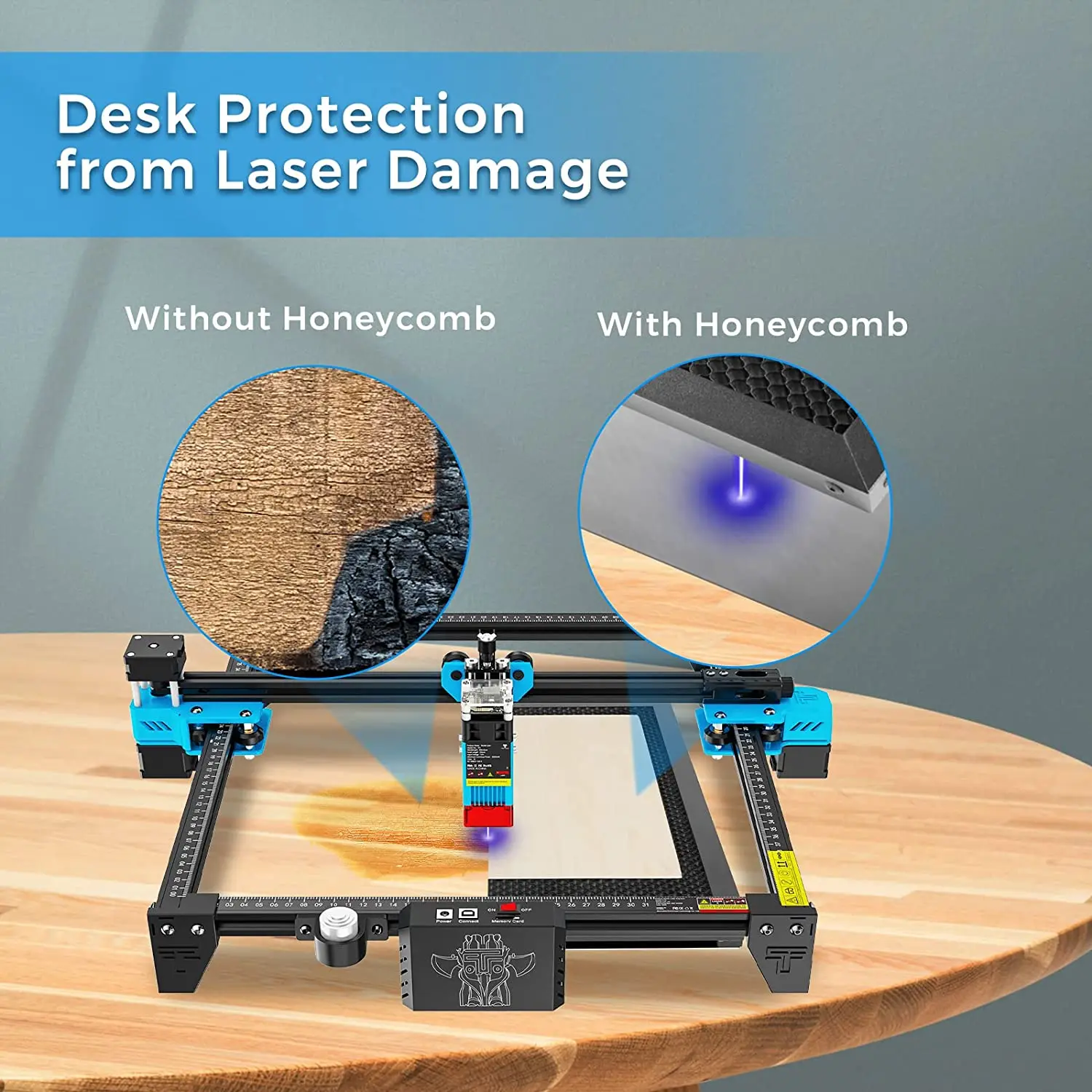 Piezas de equipo láser, mesa de trabajo de panal para máquina cortadora de CO2/grabador láser TT- 5.5S 320x220/300x3 0/400x400/430x400mm - imagen 5