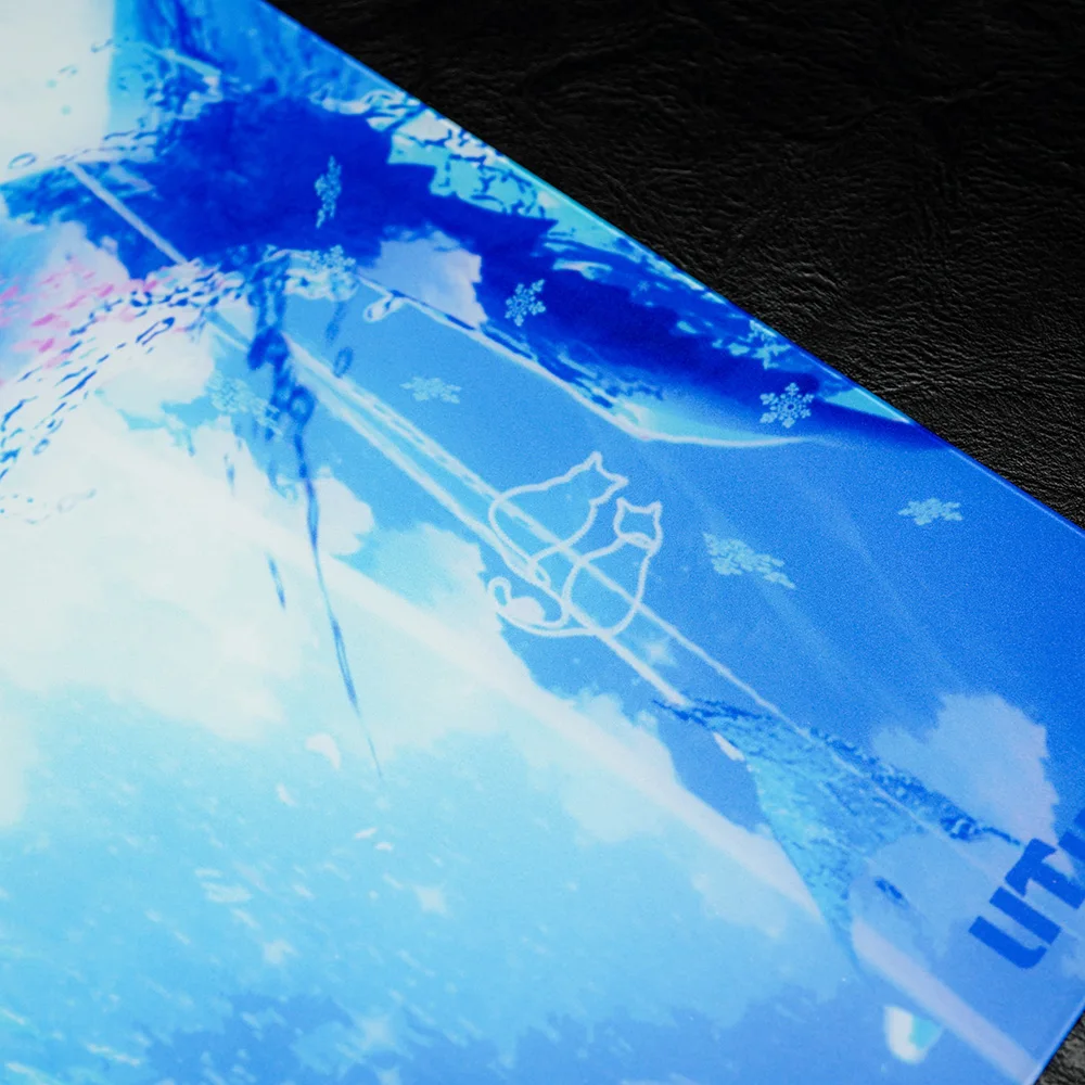 Utyping × Alfombrilla de ratón para juegos Makoron Glass 500 * 400 mm Vidrio de ensueño dibujado a mano + Alfombrilla de ratón de fantasía con base de silicona antideslizante completa - imagen 5