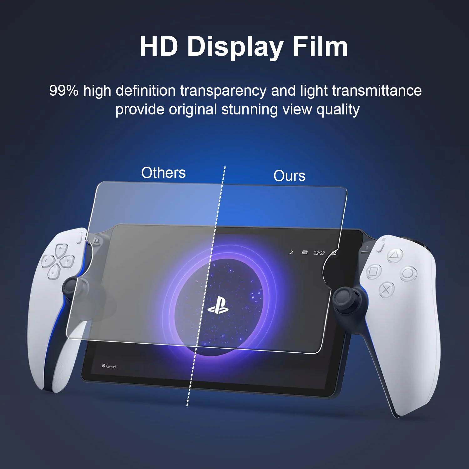 Paquete de 2 unidades de vidrio templado 9H para Portal PlayStation, Protector de pantalla de borde redondo con burbujas antihuellas, película de 0,3mm para Portal PS - imagen 2