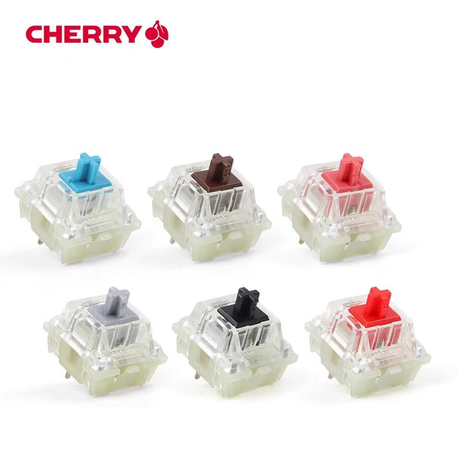 Interruptores de teclado mecánico Cherry RGB MX, marca Original, plata, rojo, negro, azul, marrón, táctil lineal, cereza transparente, interruptor SMD RGB - imagen 2