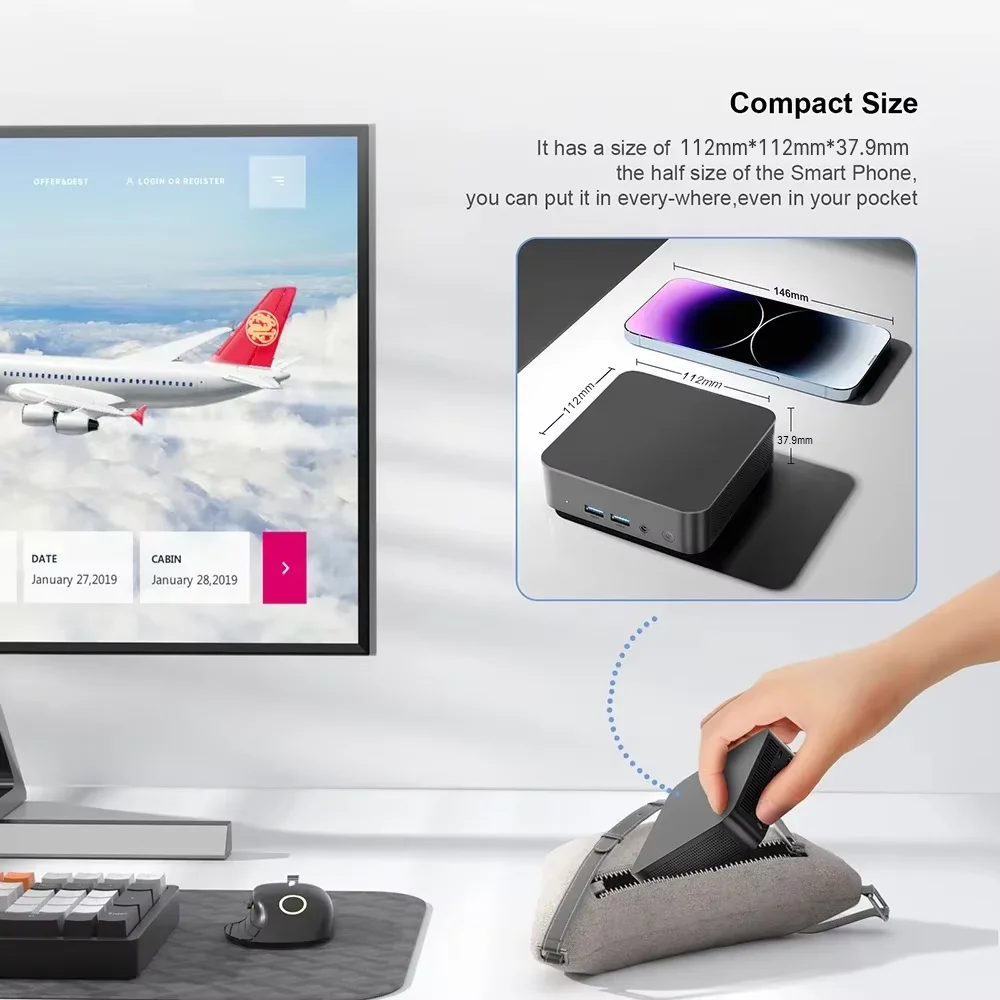 Mini ordenador portátil Intel Core i9 8950HK/N5095A, Windows 11, 16GB, DDR4, 1TB, 2TB, SSD, para juegos, 4K, HD - imagen 5