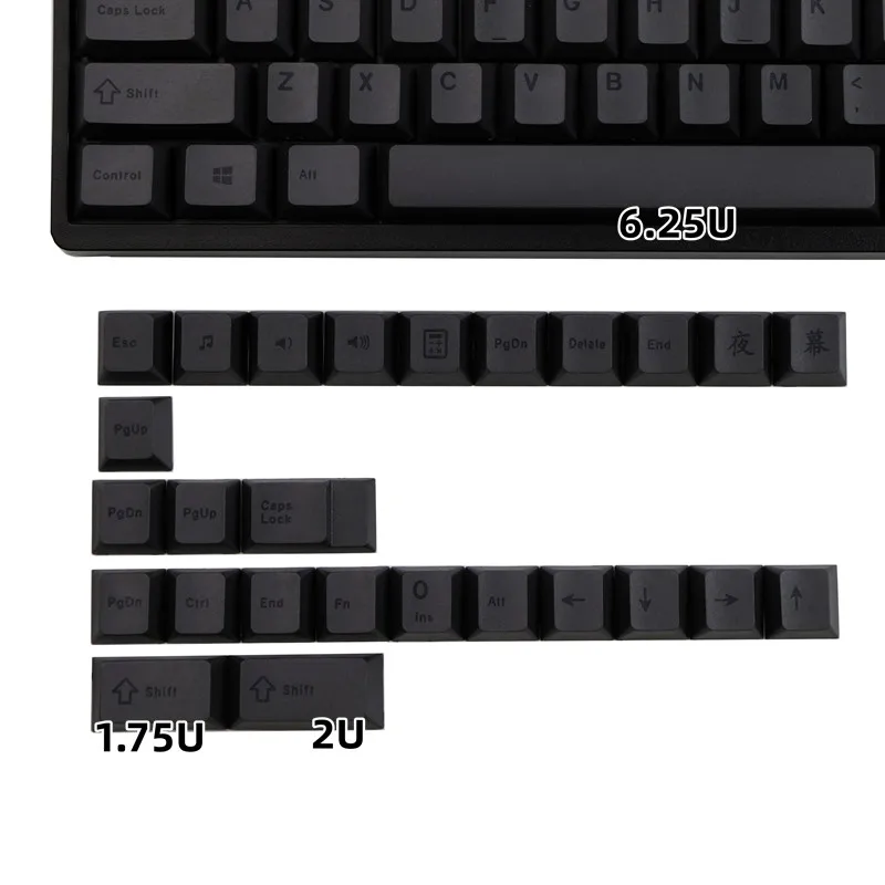 GMK-teclas de cortina nocturna, accesorio con 130 teclas, perfil de cereza, PBT, tinte, sublimación, Teclado mecánico para interruptor MX con cambio de 1,75u - imagen 5