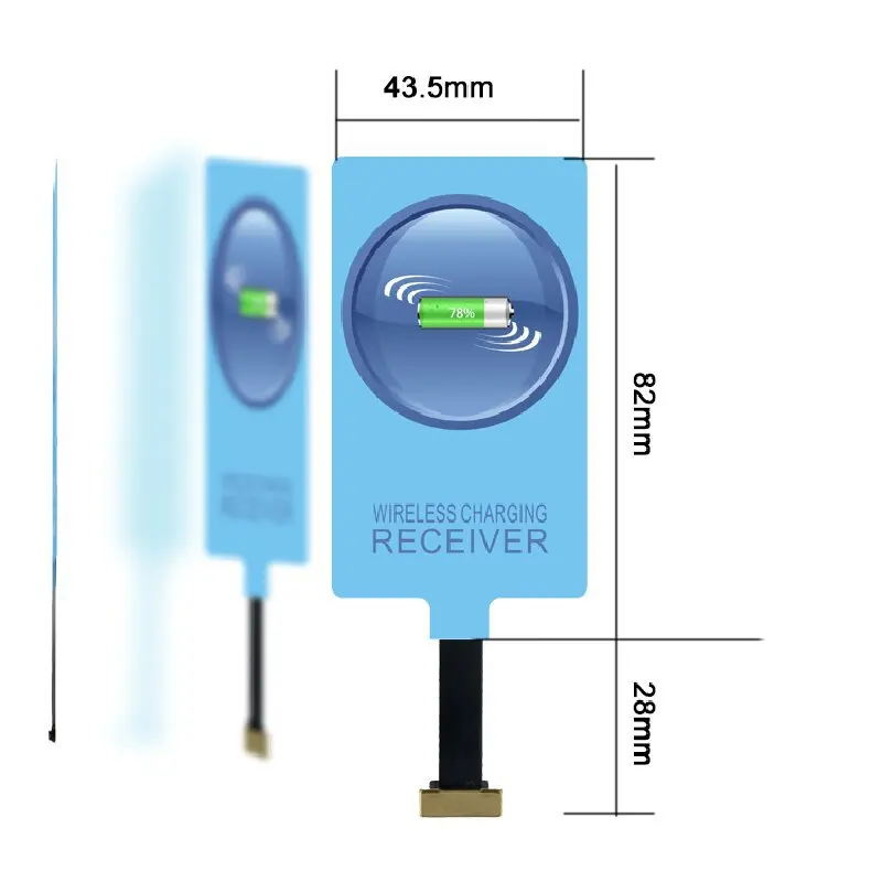 Receptor inalámbrico de 5V y 1A, adaptador de carga tipo C para Android, Xiaomi, Samsung, bobina de almohadilla de cargador inalámbrico - imagen 4
