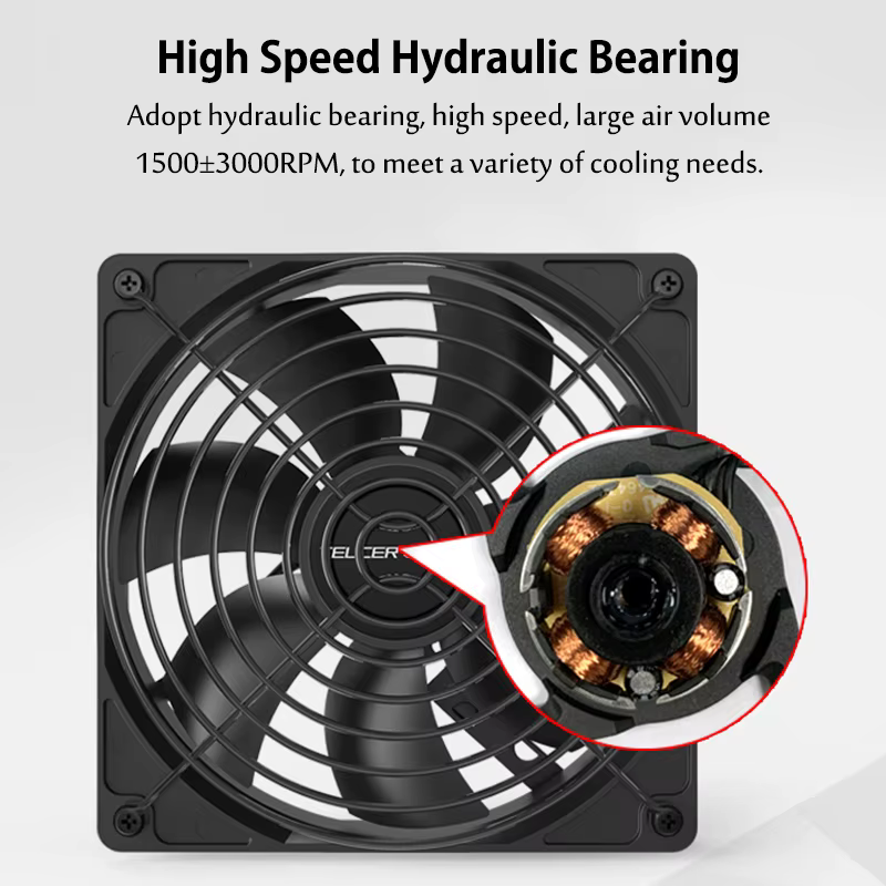 Ventilador Teucer 120mm Alta Velocidad 3000 RPM Minería - imagen 4
