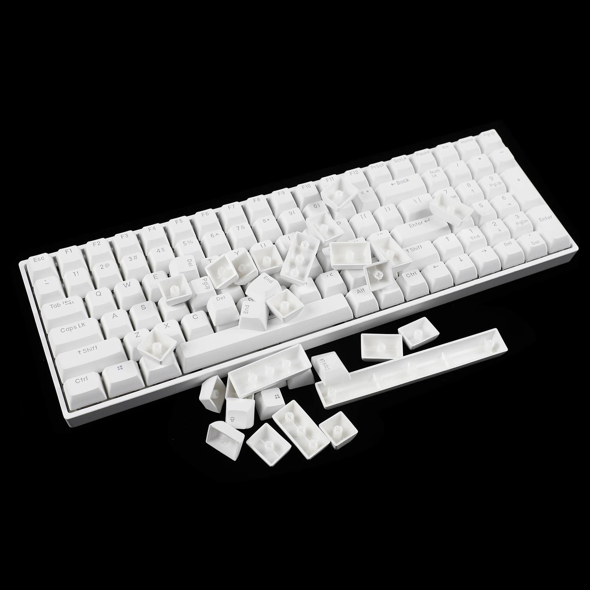 Teclas con forma de bola RSA, teclas con doble tiro, brillo retroiluminado, blanco grueso, PBT, para teclado mecánico MX 133, 96, 87, 84, 68, 64, 61, 108 - imagen 5