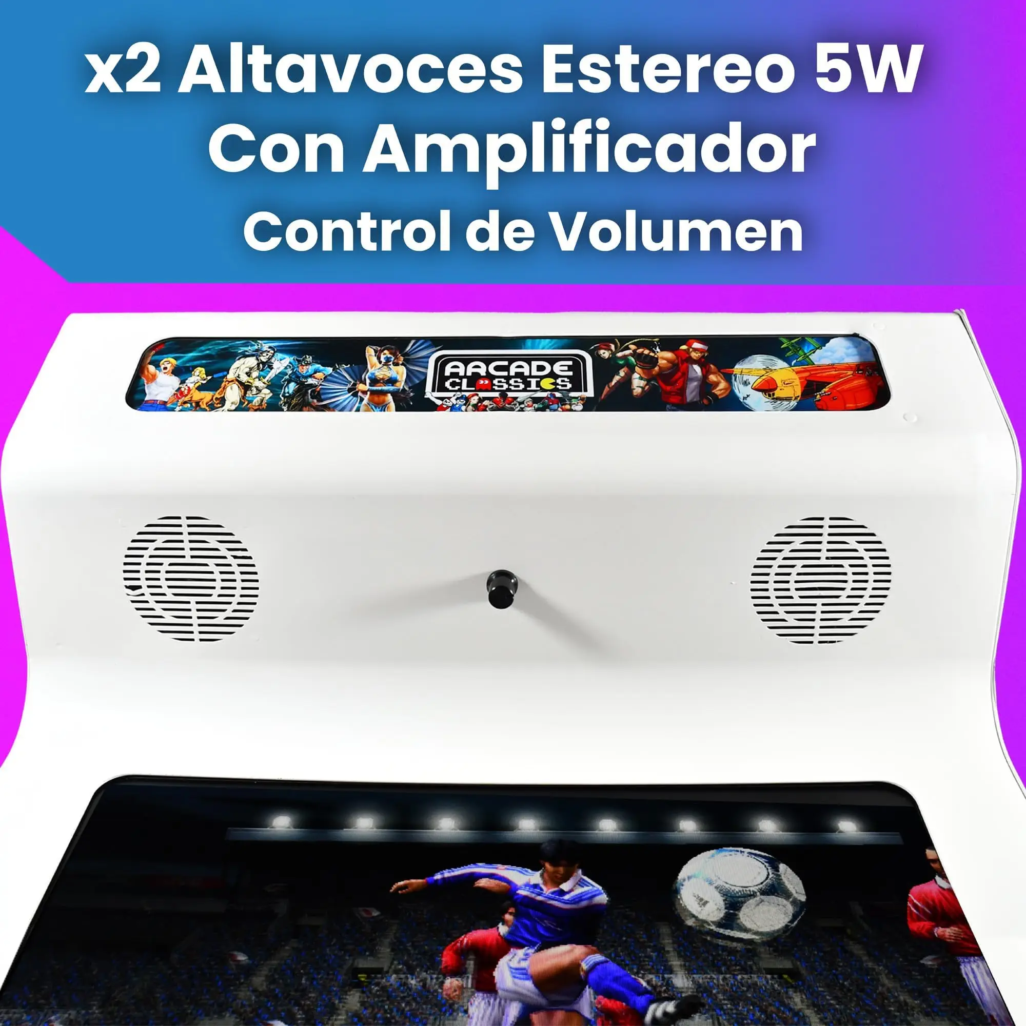 Arcade recreativa, Construida en acero, 8 Botones arcade de tipo americano, Intel N100 16GB RAM y 256GB SSD, Dual boot Windows 11 y Batocera, Podrás añadir tu propia librería Steam, Modelo Blanco - imagen 5