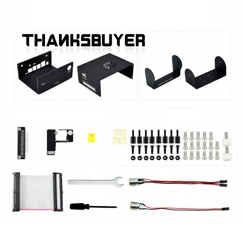 Caja de metal con soporte para cámara para Jetson Nano Developer Kit A02/B01 y Waveshare