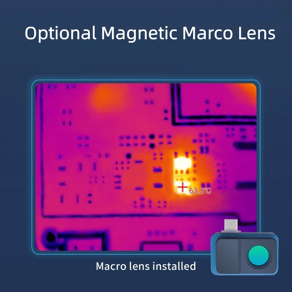 TOOLTOP T7 256*192 Android tipo C cámara de imagen térmica 25Hz cámara de imagen térmica móvil para detección de fallos de dispositivo de energía de Panel Solar - imagen 3