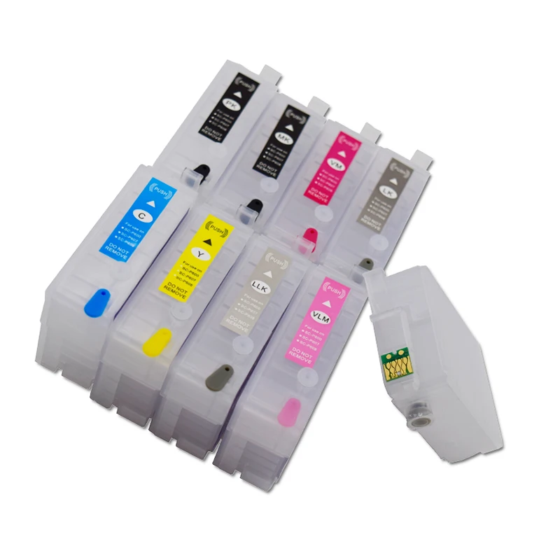 T7601 - Cartucho de tinta recargable T7609 30ML con chip permanente ARC para Epson Surecolor P600 SC-P600 - imagen 4