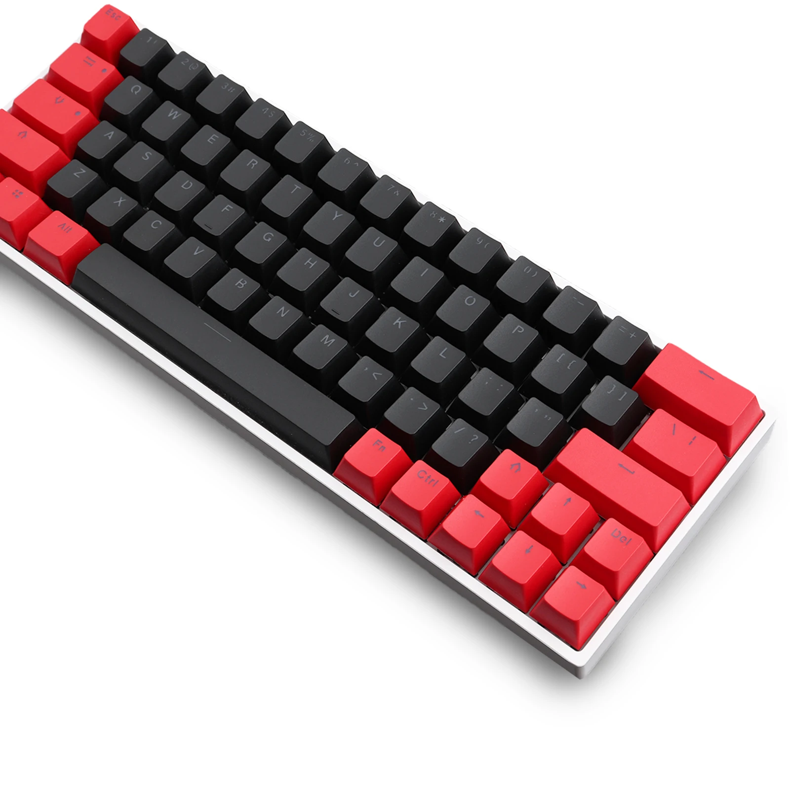 Tapa de Teclado mecánico de altura OEM, Material PBT de 64 82 teclas, doble retroiluminación, Impresión de palabras transparente - imagen 2