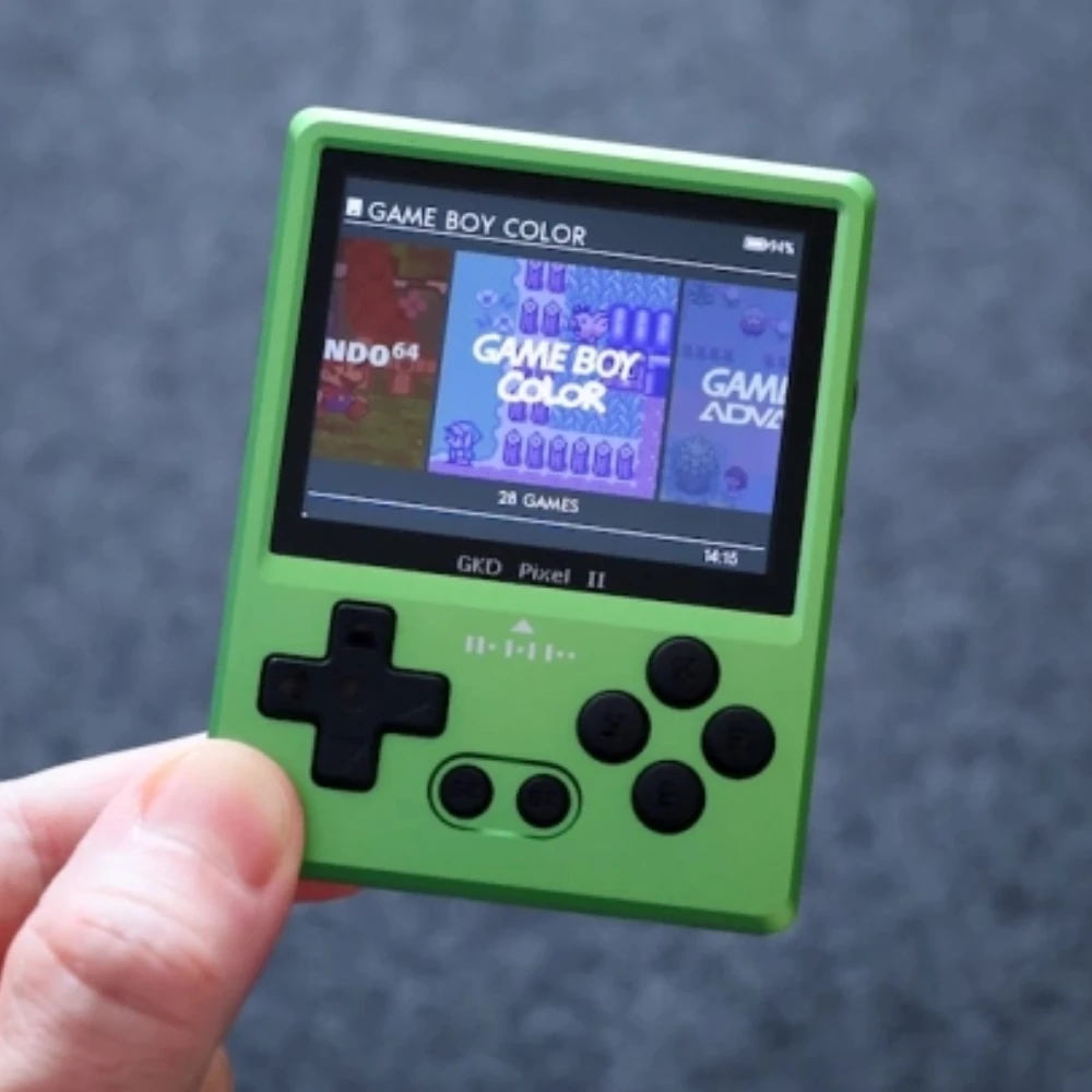 Más de 5000 juegos 2025 GKD Pixel 2 consola de juegos portátil de Metal 2,4 "IPS 640x480 Retro PSP PSone 64GB CNC regalo de cumpleaños portátil - imagen 5