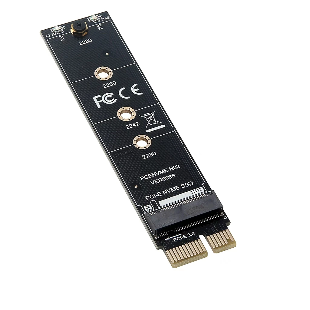 Tarjeta adaptadora de disco duro NVME M.2 a PCI E3.0 1X de alta velocidad Tarjeta adaptadora de expansión Tarjeta de expansión del convertidor del módulo M Key NGFF - imagen 2
