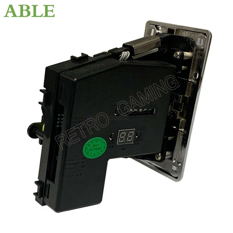 Aceptador de monedas multivalores anti-perforación 616 con panel galvanizado de plástico, aceptador de monedas multivisuales anti-perforación