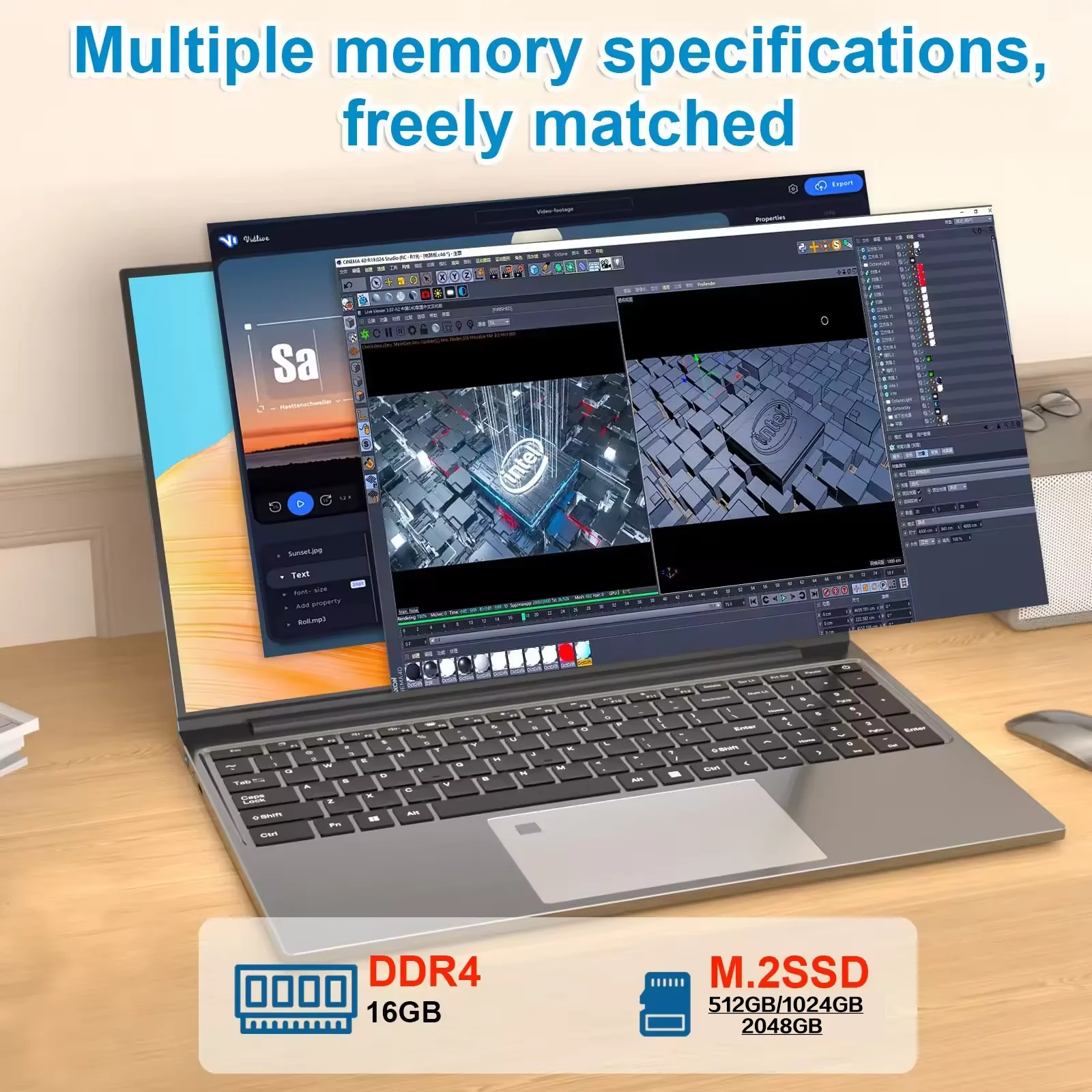 Notebook portátil Windows 11 Pro 15,6 pulgadas ordenador portátil pantalla HD Intel Core i3-6100U 16GB RAM 1TB 2TB SSD portátiles PC - imagen 2