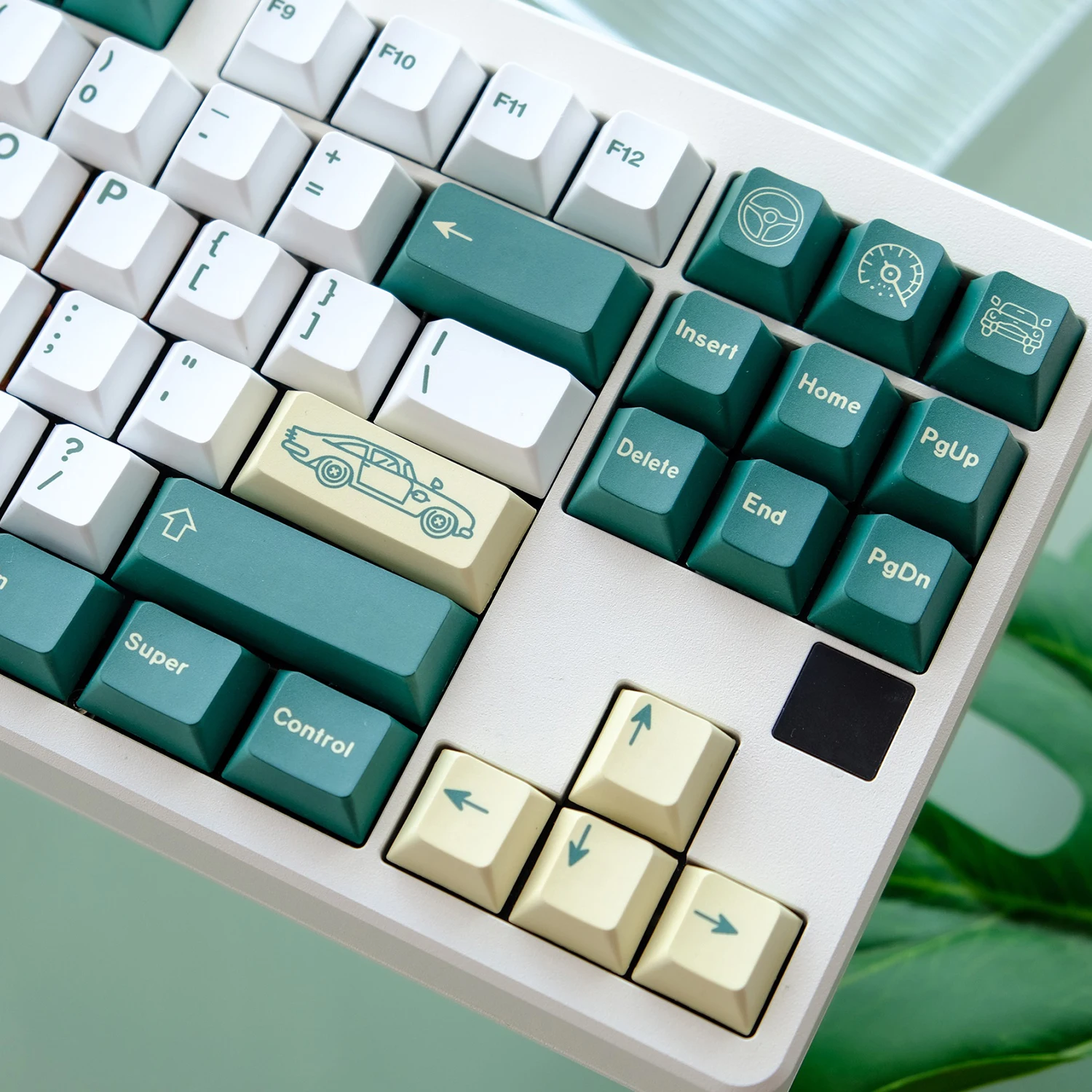 GMK-teclas verdes de carreras británicas, Teclado mecánico con tinte PBT, sublimación, perfil Cherry, para interruptor MX, 1,75u, 2U, 124 teclas - imagen 5
