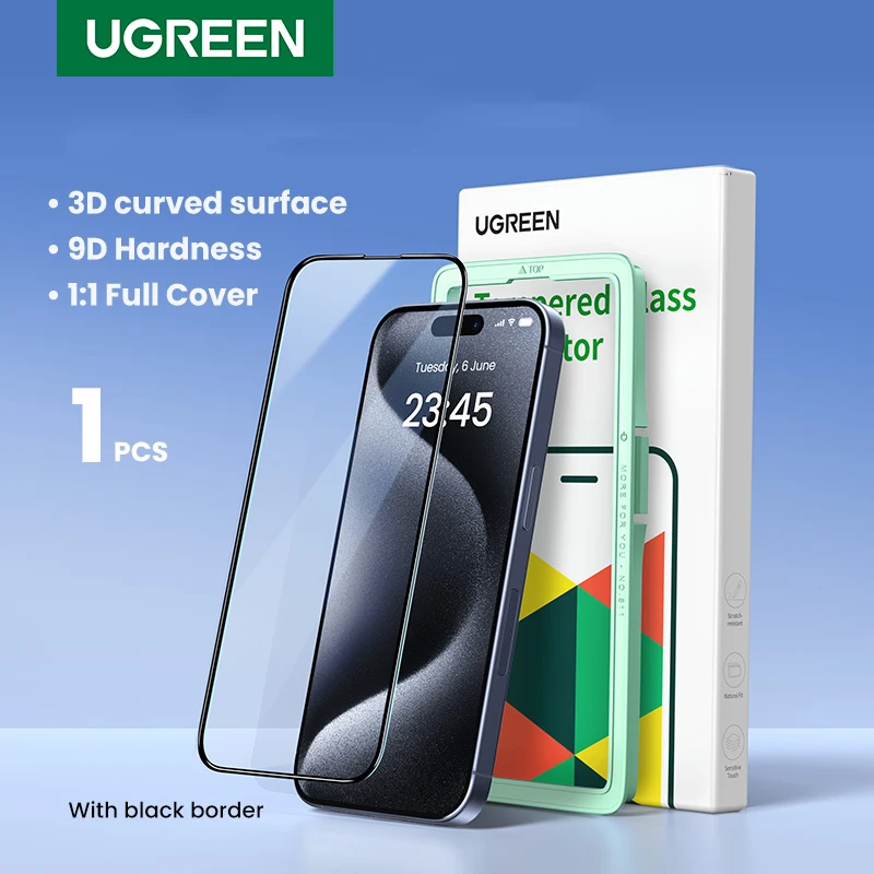 UGREEN Vidrio Templado iPhone 15 Pro Max - Protector Pantalla HD