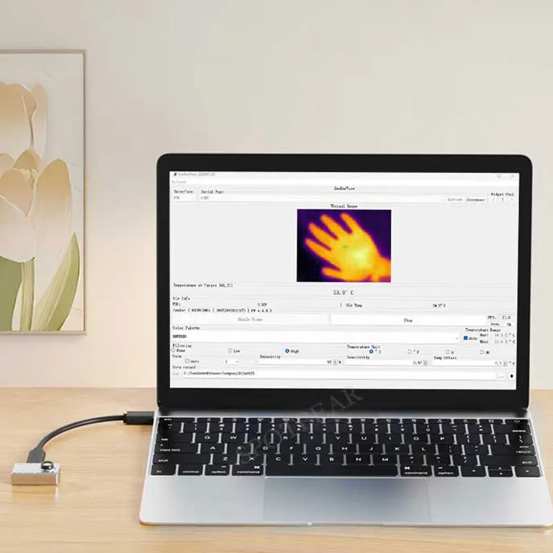 Cámara de imagen térmica infrarroja USB IR B 45/90FOV puerto tipo C 25FPS para teléfono/PC advertencia de alta temperatura/prueba de fotos/grabación de vídeo - imagen 5