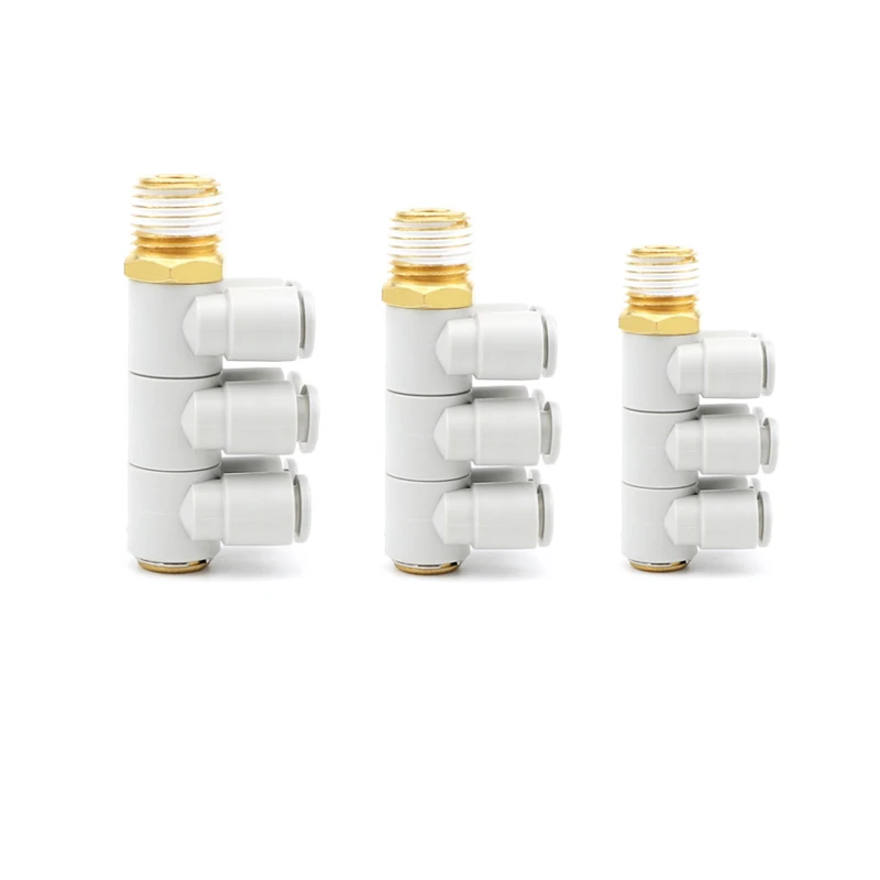 30 Uds accesorios neumáticos juntas neumáticas de tres grupos de doble cabezal KQ2ZT04/KQ2ZT06/KQ2ZT08/KQ2ZT10/KQ2ZT12-01/02/03/04AS