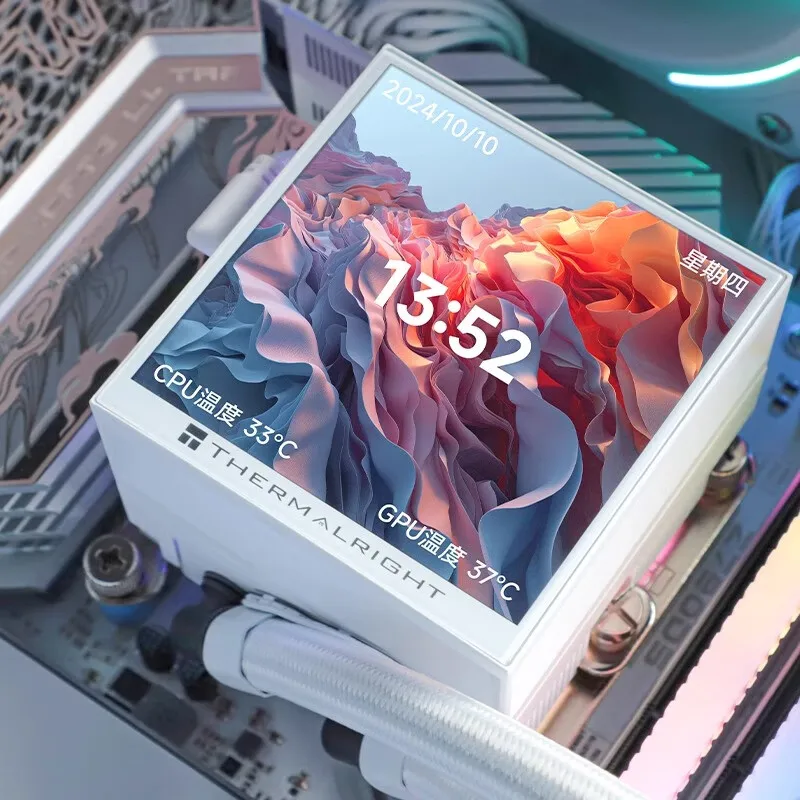 Thermalright HYPER VISION 360 UB ARGB radiador de refrigeración por agua todo en uno, pantalla LCD magnética de 3,95 pulgadas/ventilador integrado/480*480VGA - imagen 3