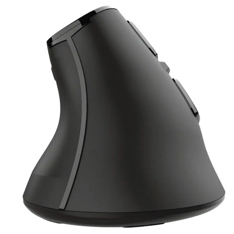 Trust Voxx Wireless Ergonomic Mouse 2400DPI, featuring a vertical design that reduces wrist strain, customizable buttons, LED display for settings, and Bluetooth connectivity, ideal for office use and compatible with various systems. - imagen 2