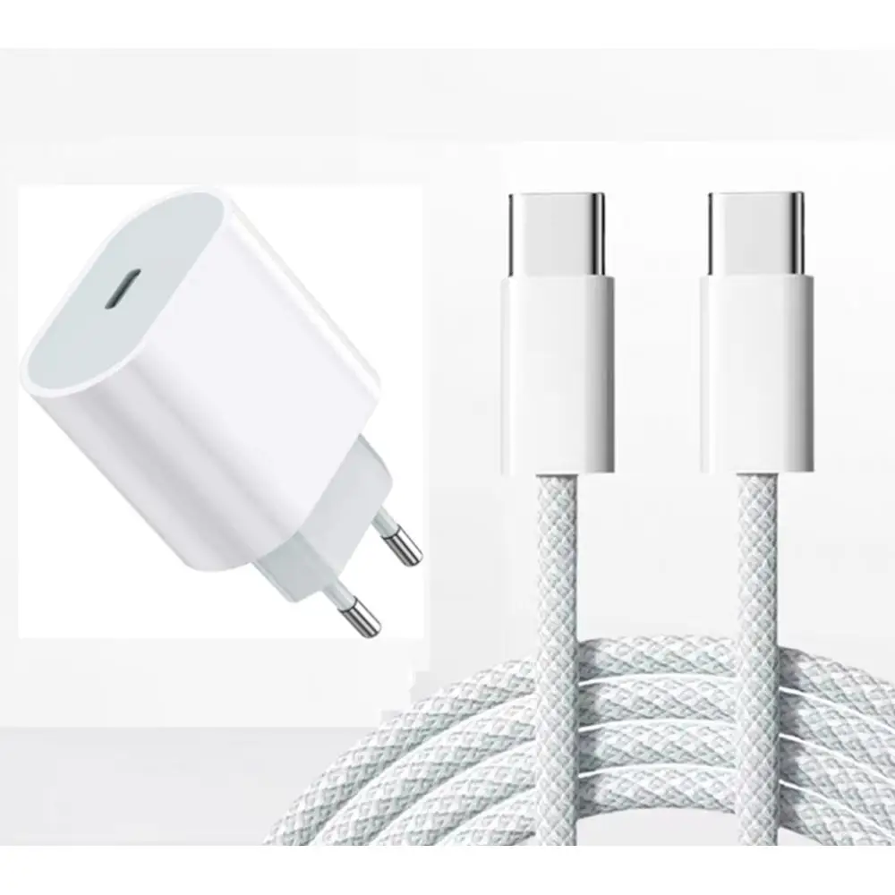 FGNS 25W Cargador de Carga Rapida con Cable USB C a USB C 1m  para tablet y movil. Cargador de Carga Rapida para iPhone 15/16/17, iPad Pro , Samsung, huawei  y otros dispositivos de tipo C, 25W Cargador Rapido Enchufe Tipo C con Cable  60W, 5A 1m