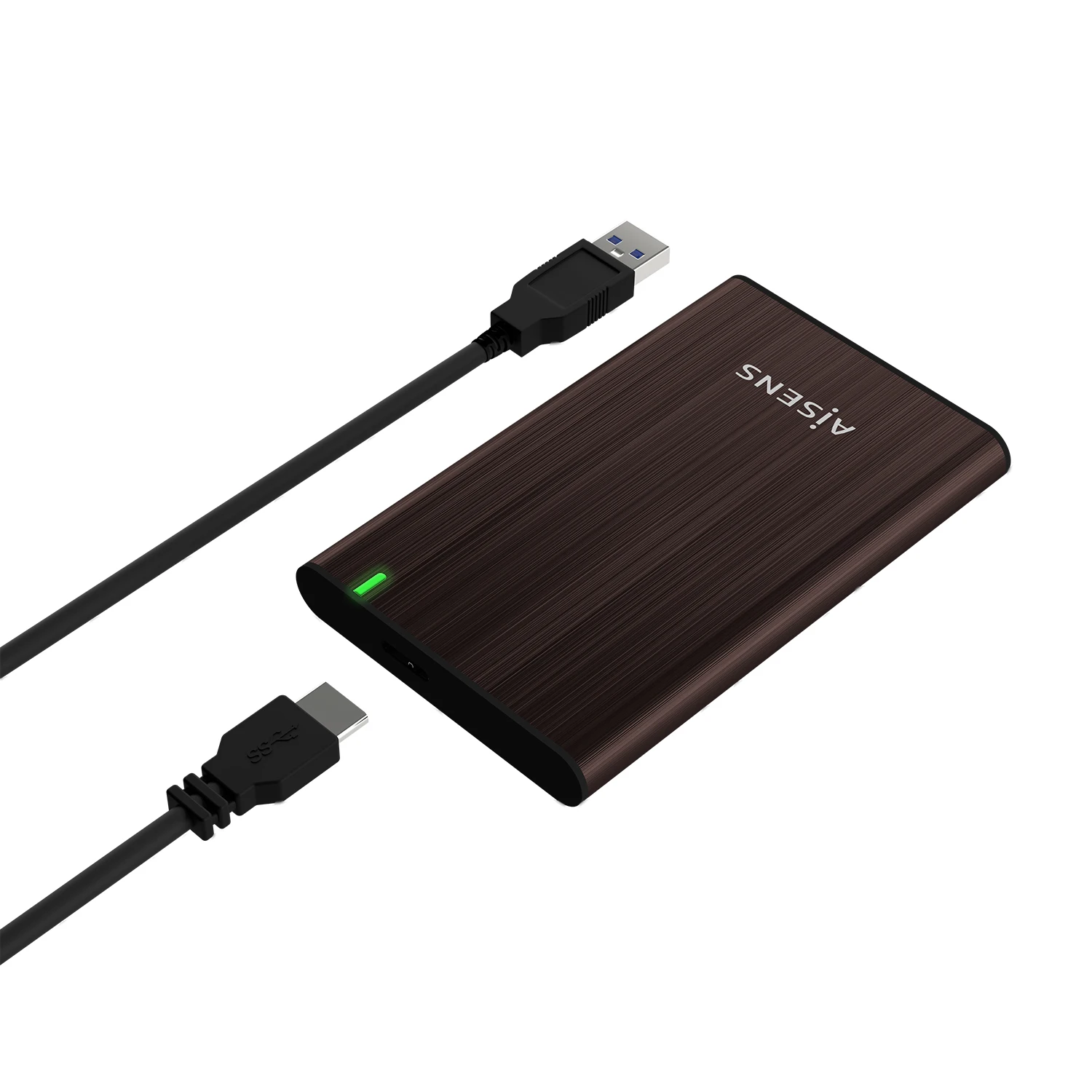 AISENS Caja Externa 2.5" ASE-2525BWN 9.5 mm SATA A USB 3.0/USB 3.1 Gen1, Marron - imagen 3